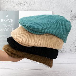 Plain Knit Flat Cap