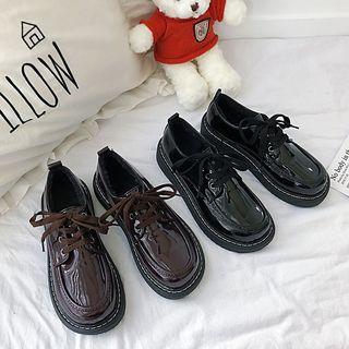 Patent Lace-up Loafers