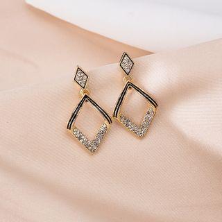 Rhinestone Dangle Earring 1 Pair - E3007 - As Shown In Figure - One Size