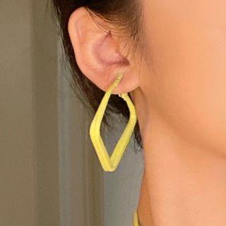 Acrylic Hoop Sterling Silver Ear Stud