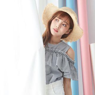 Riffle Trim Sleeveless Top