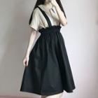 Short-sleeve Shirt / A-line Suspender Dress