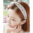 Inset-wire Bow Fabric Hair Band