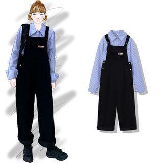 Long-sleeve Shirt / Wide-leg Jumper Pants