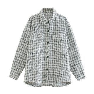 Houndstooth Prints Skirt Jacket