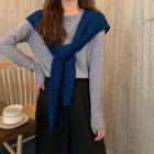 Long-sleeve Knit Top / Knit Shawl