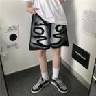 Couple Matching Letter Print Shorts