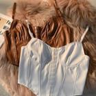 Sleeveless Faux Leather Top