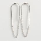 925 Sterling Silver Chain Earring 1 Pair - 925 Silver - One Size