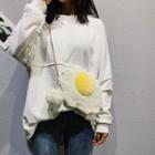 Egg Chain Strap Crossbody Bag White - One Size