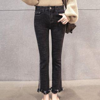 Fringed Slim-fit Jeans