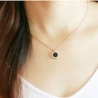Disc Pendant Necklace Rose Gold - One Size