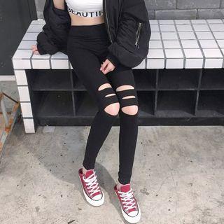 Ripped Cropped Skinny Pants