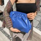 Ruched Pleather Frame Clutch