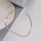 Alloy Necklace 1 Pc - Necklace - Gold - One Size
