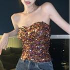 Strapless Sequin Camisole Top
