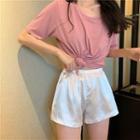 Plain Short Sleeve T-shirt / Shorts