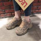 Leopard Print Chunky Platform Sneakers