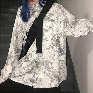 Tie-dyed Shirt Gray & White - One Size