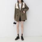 Sailor Collar Double-breasted Blazer