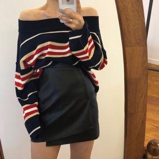 Striped Knit Top Yellow - One Size