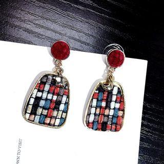 Plaid Ear Stud