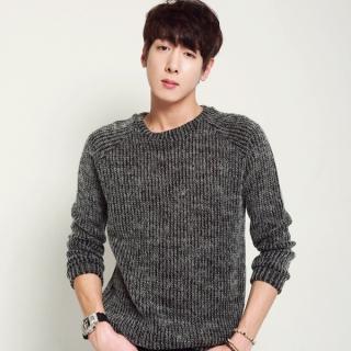 Raglan-sleeve Wool Blend Knit Top