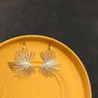 925 Sterling Silver Areca Palm Earrings 1 Pair - E245 - Silver - One Size