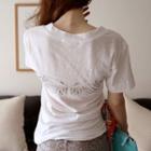 Short-sleeve Rhinestone Wings T-shirt