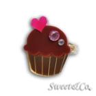 Mini Chocolate Cupcake Crystal Gold Ring (s) Gold - One Size