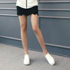 Inset Under-shorts Distressed Mini Skirt