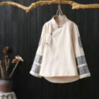 Long-sleeve Applique Hanfu Top