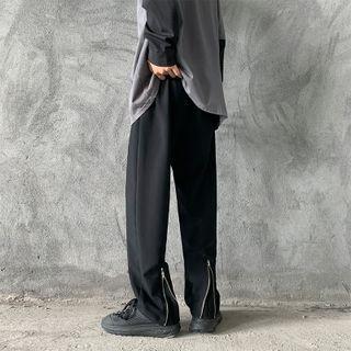 Zip Back Straight Leg Pants