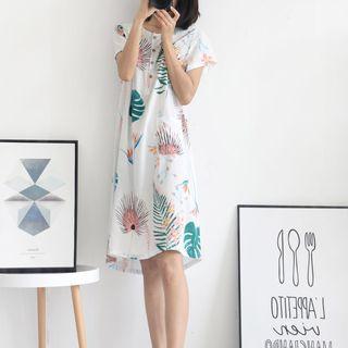 Pocket Detail Short-sleeve Nightdress (various Designs)