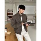 High-neck Woolen Blouson Jacket