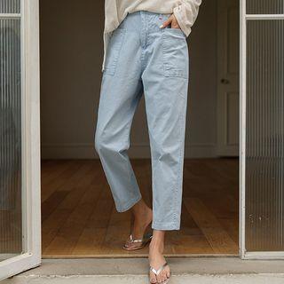 Pigment-washed Baggy Pants