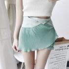 Pleated Mini Skirt / Knit Camisole Top