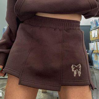 High Waist Butterfly Print Mini Skirt