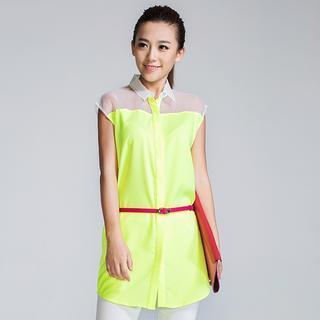 Sheer-panel Shirt