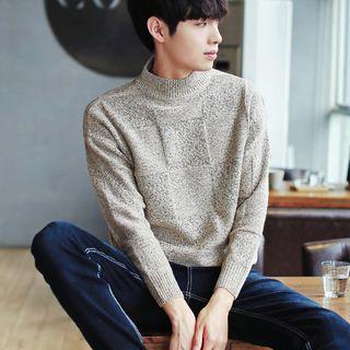 Marled Mock Neck Sweater