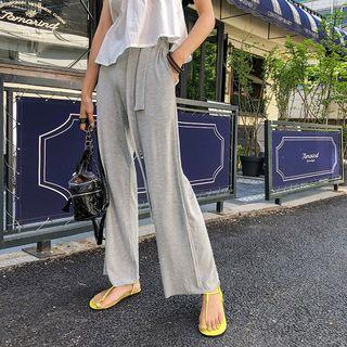 Paperbag-waist Wide Lounge Pants