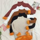 Fleece Lined Long Sleeve Knit Top