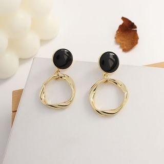 Disc & Hoop Alloy Dangle Earring