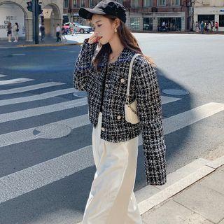 Lapel Single-breasted Woolen Bolero