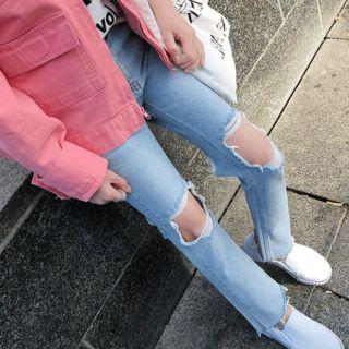 Cutaway Straight-cut Jeans