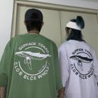 Couple Matching Whale Print Elbow-sleeve T-shirt