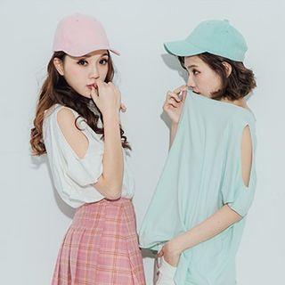 Short Sleeve Cold Shoulder Tee