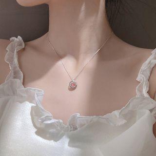 Round Necklace 925 Silver - As Shown In Figure - One Size