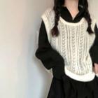 Knit Vest / Plain Shirt Dress