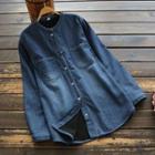 Fleece-lining Denim Shirt